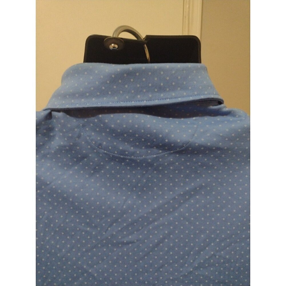 Polo Ralph Lauren Custom Slim Fit Mens XL Blue Polka Dot Short Sleeve Polo Shirt - Picture 6 of 11
